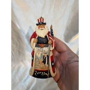 Jim Shore 2018 American Santa Ornament Around the World